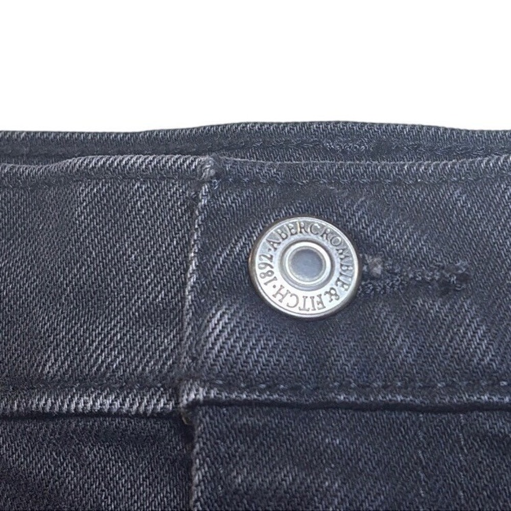 Abercrombie & Fitch NWT Skirt Women's Black High Rise Denim Mini Skirt Size 31 - Picture 7 of 8